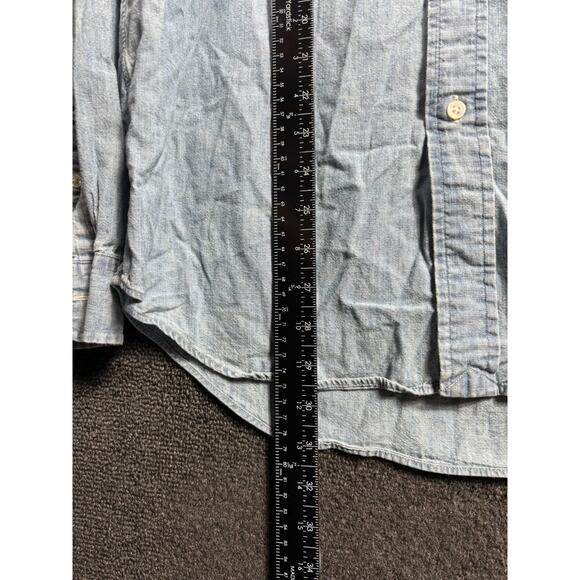 Ralph Lauren Button-Up Shirt Men's Size L Slate Gray Long Sleeves Cotton Classic - Picture 5 of 6